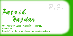 patrik hajdar business card